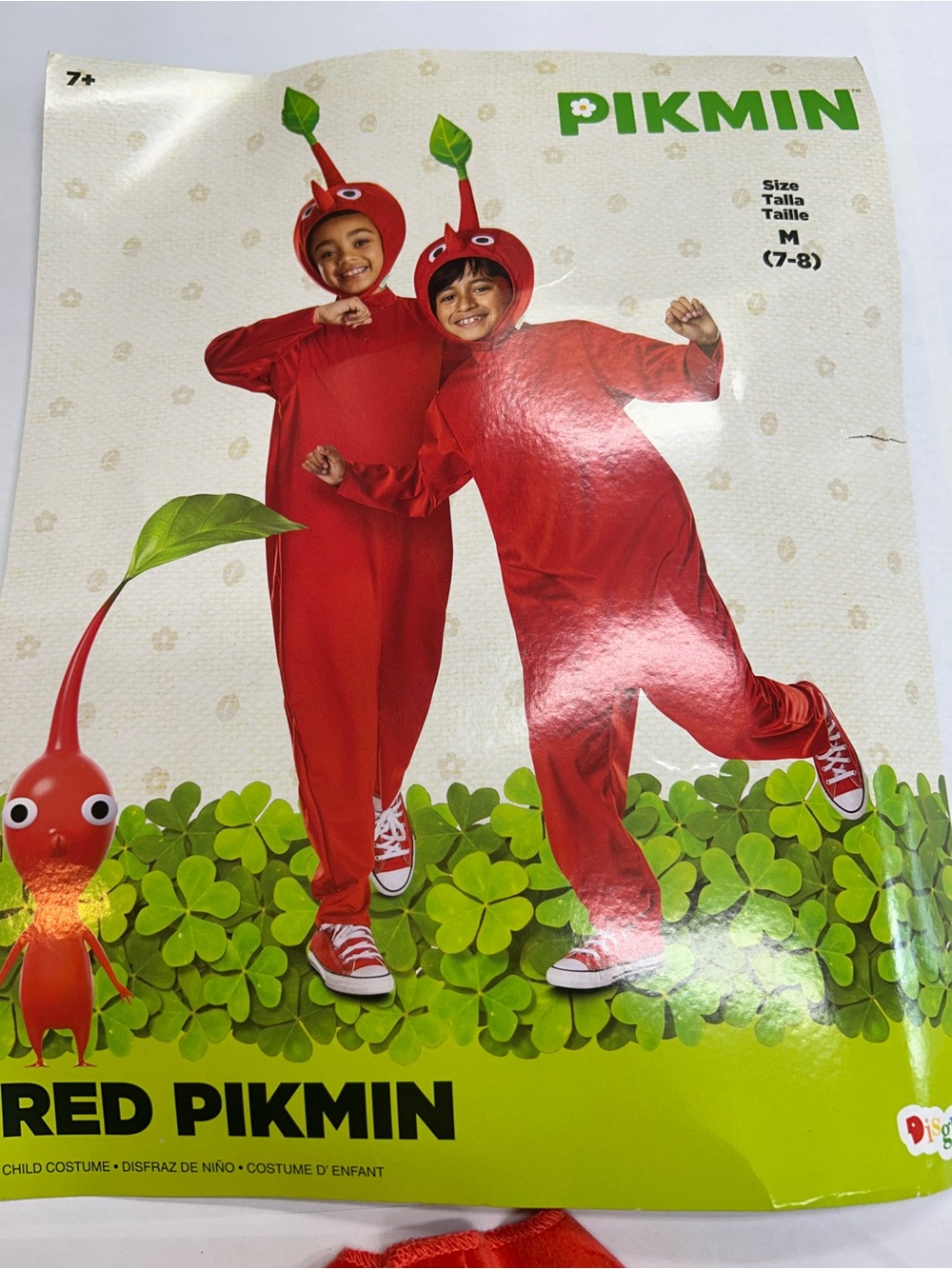 Disguise Official Nintendo Red Pikmin Jumpsuit Costume Kids Size M 7-8 NWT